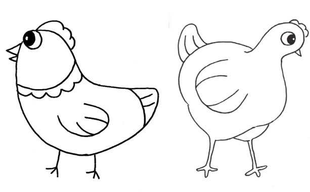 母鸡简笔画