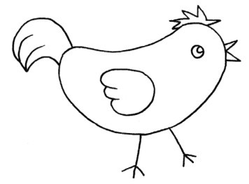 公鸡简笔画