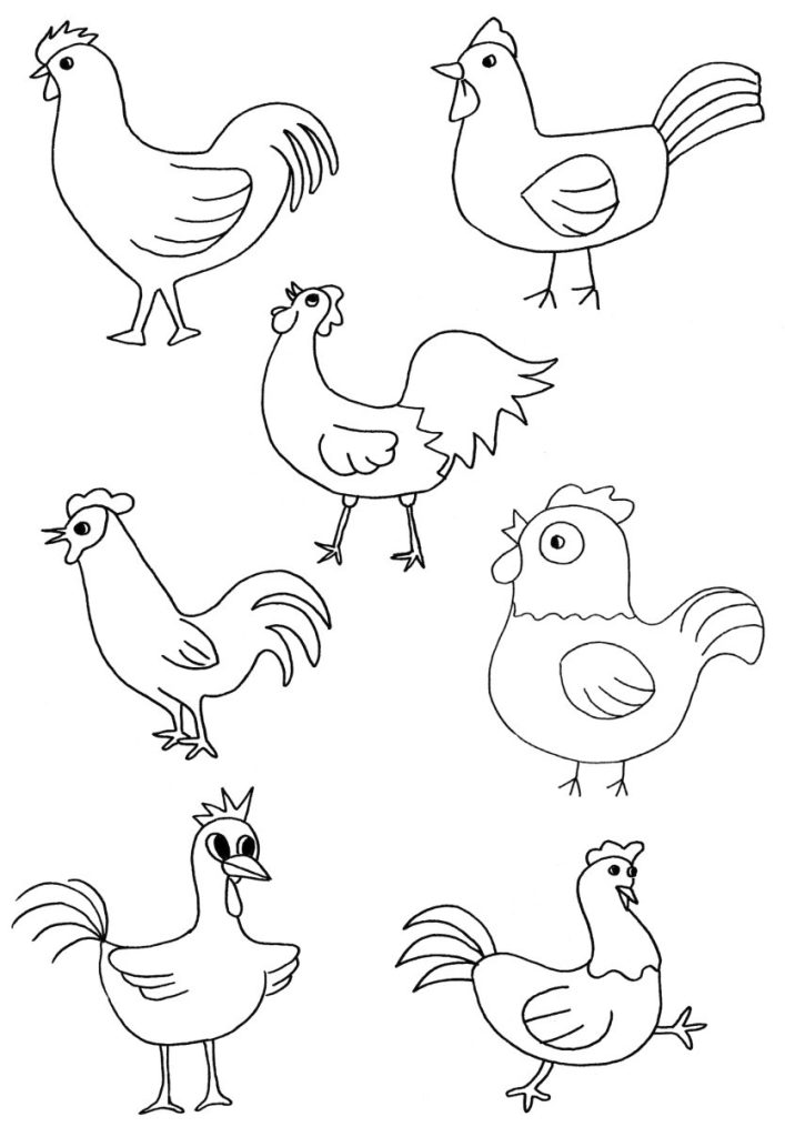 公鸡简笔画