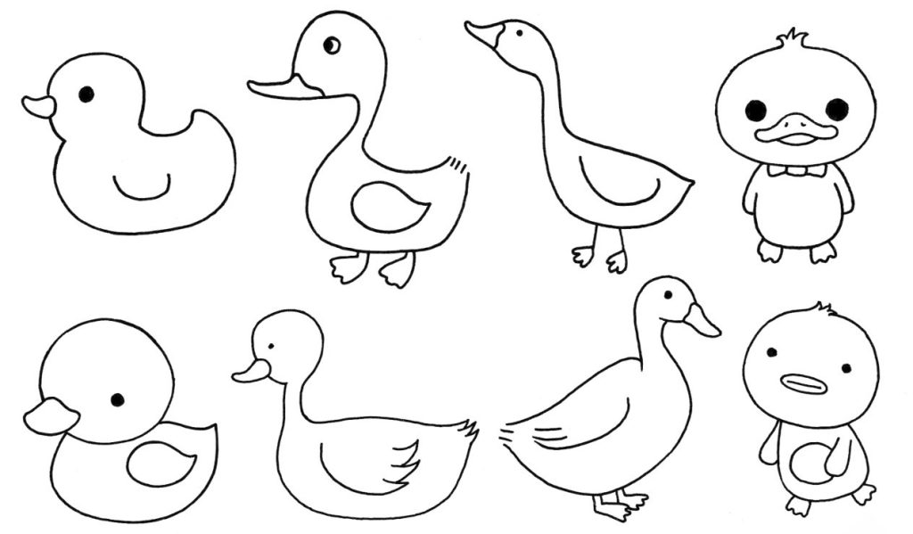 鸭子简笔画