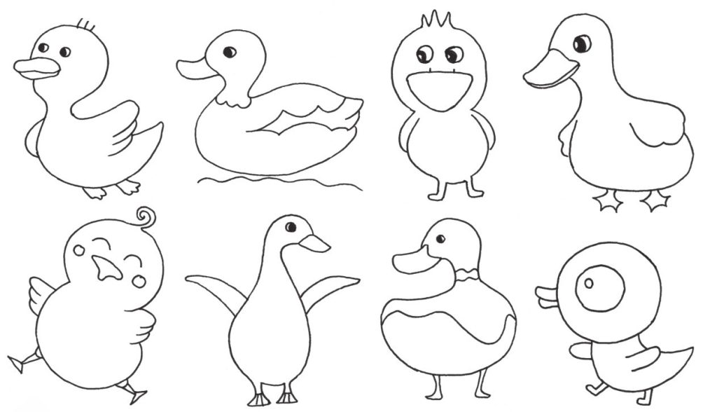 鸭子简笔画