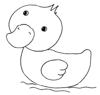 雏鸭简笔画