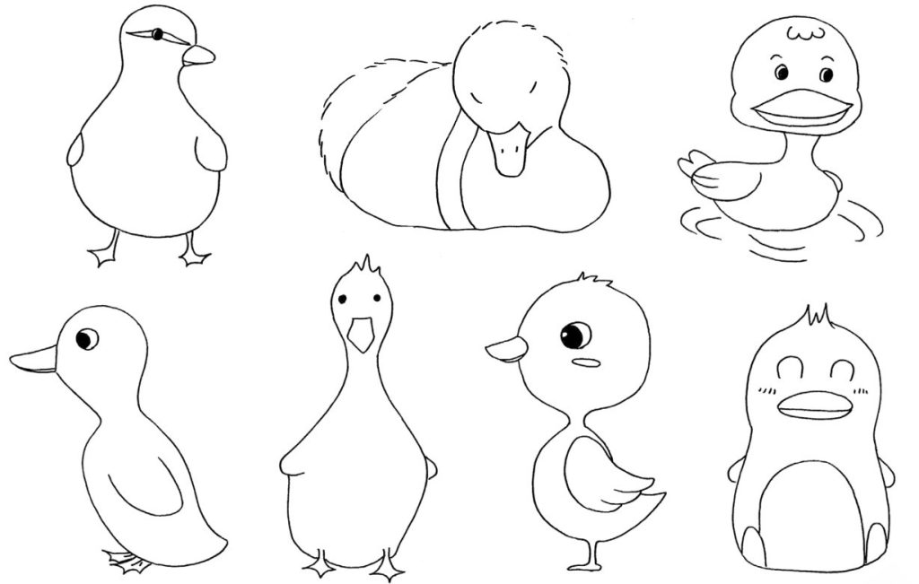 雏鸭简笔画