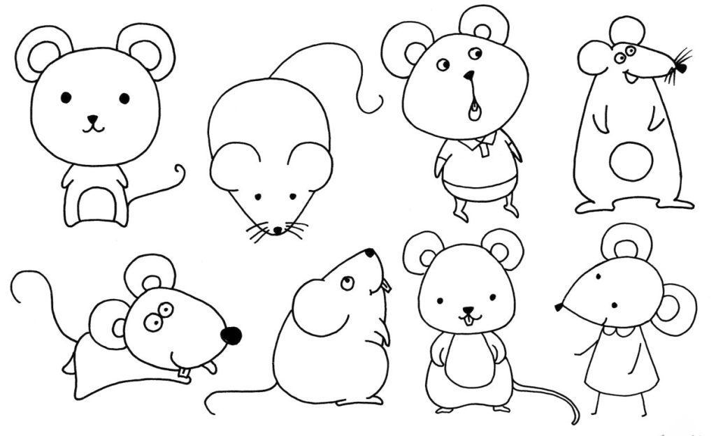 老鼠简笔画