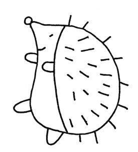 刺猬简笔画