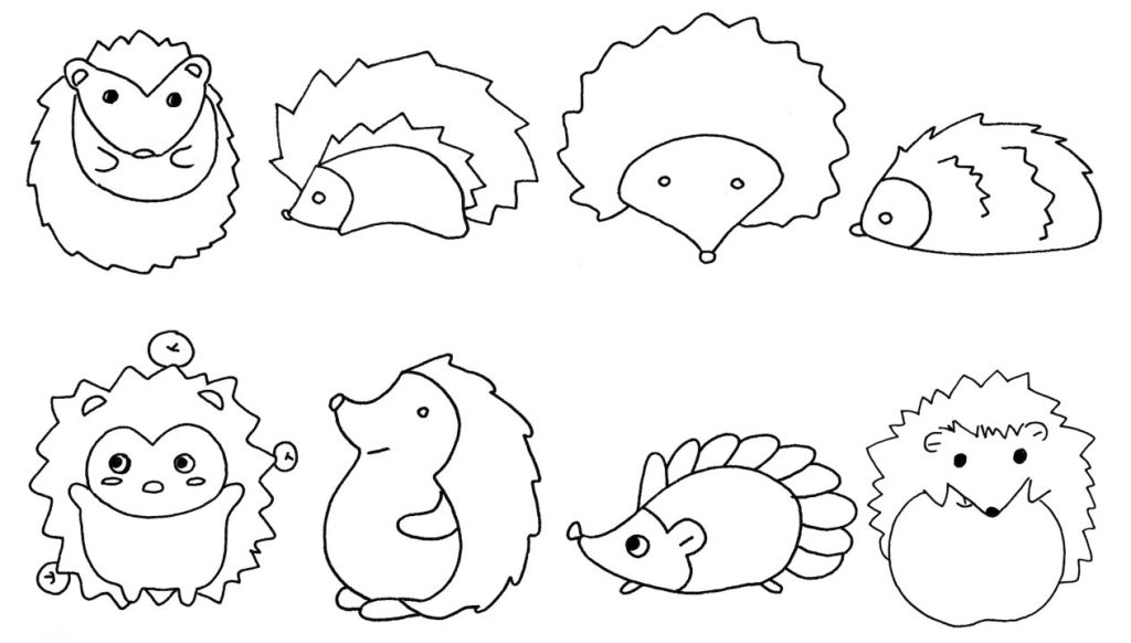 刺猬简笔画