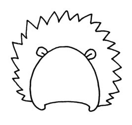 刺猬简笔画