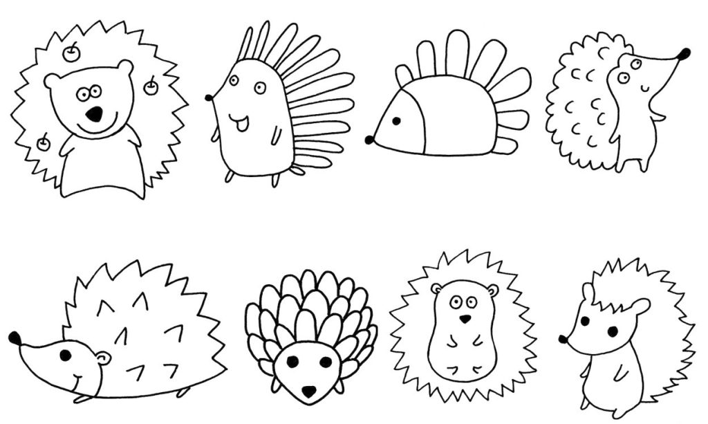 刺猬简笔画