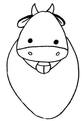 奶牛简笔画