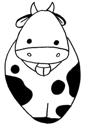 奶牛简笔画