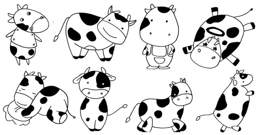 奶牛简笔画