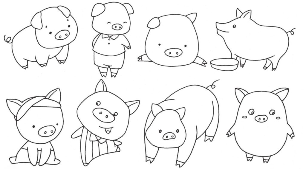 猪简笔画