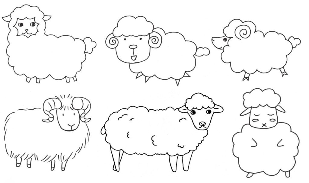 绵羊简笔画
