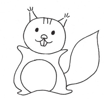 松鼠简笔画