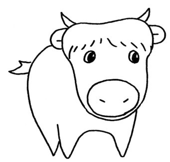 牦牛简笔画 