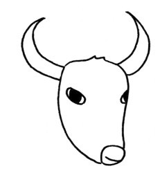 牦牛简笔画