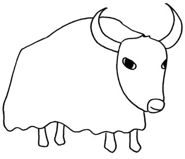 牦牛简笔画