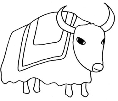 牦牛简笔画
