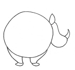 犀牛简笔画