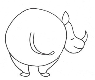 犀牛简笔画