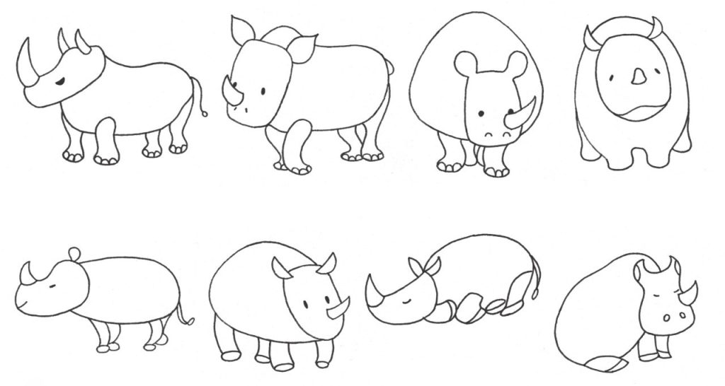 犀牛简笔画