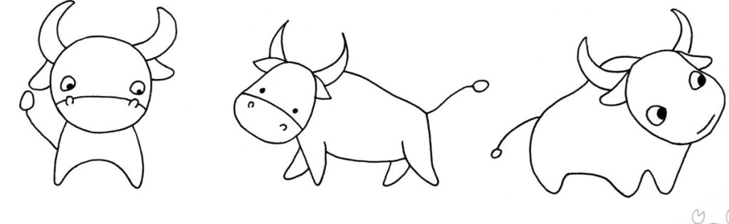 驼牛简笔画