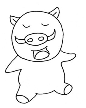 野猪简笔画