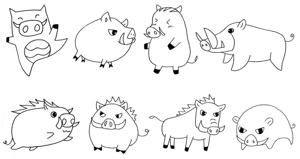 野猪简笔画