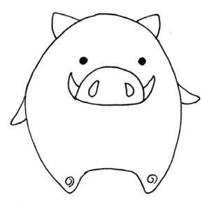 野猪简笔画