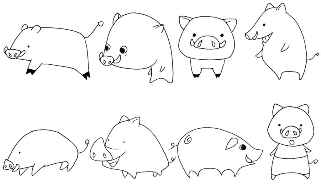 野猪简笔画