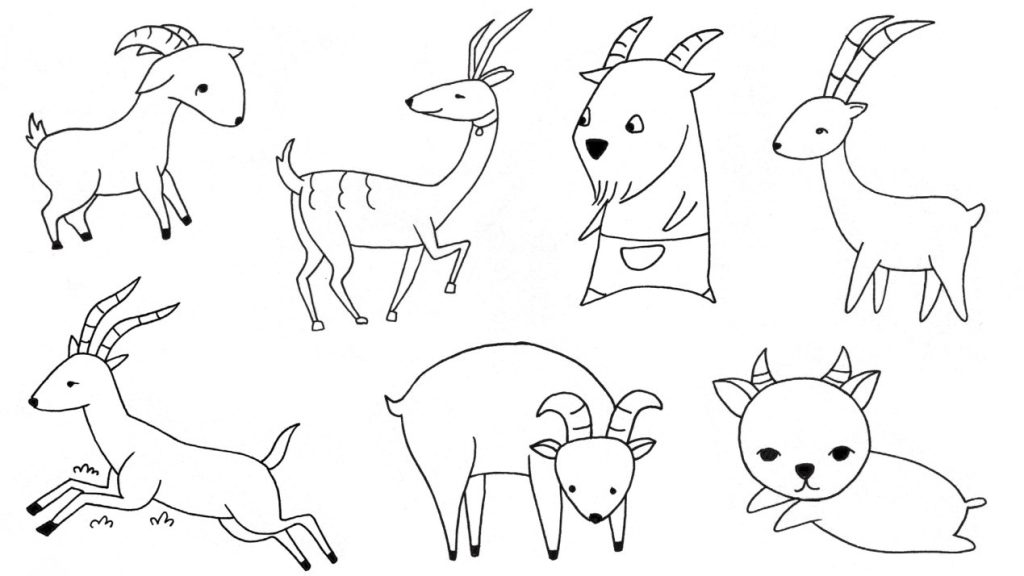 羚羊简笔画