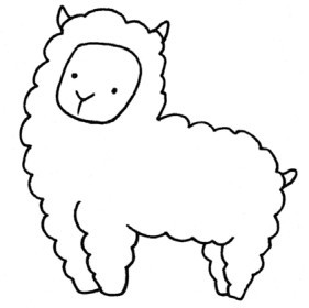 羊驼简笔画