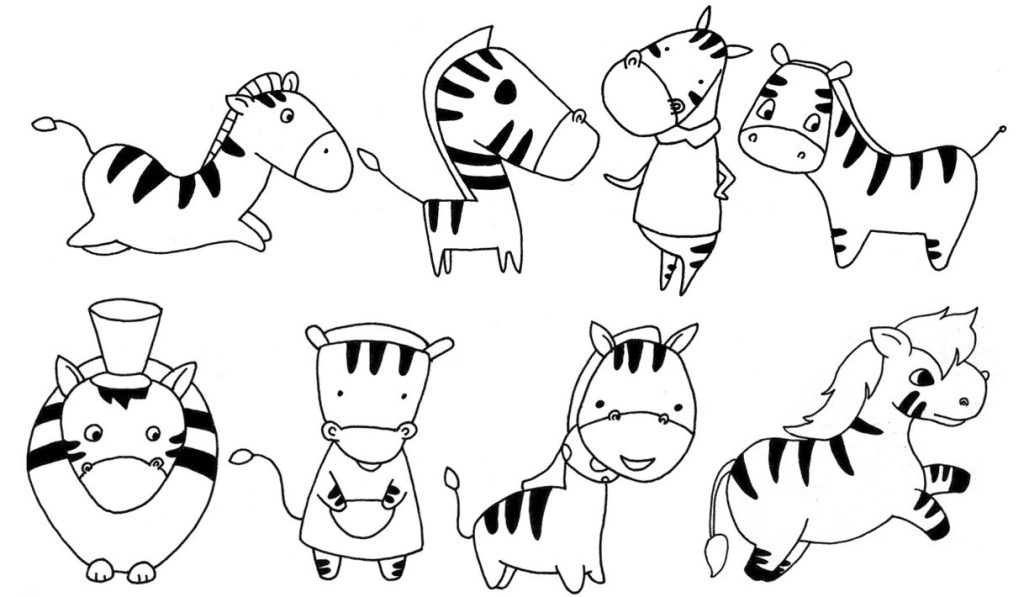 斑马简笔画