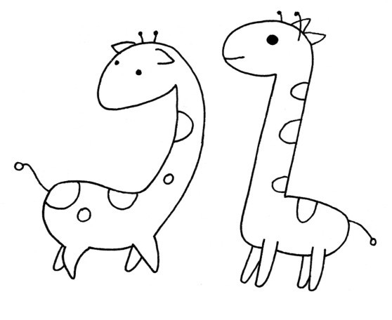 长颈鹿简笔画