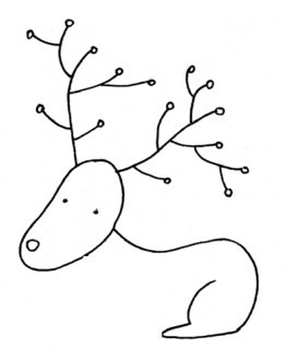 驼鹿简笔画