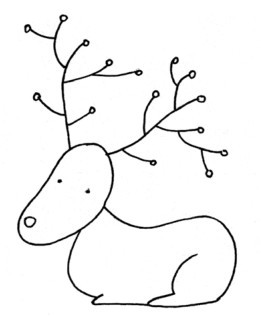 驼鹿简笔画