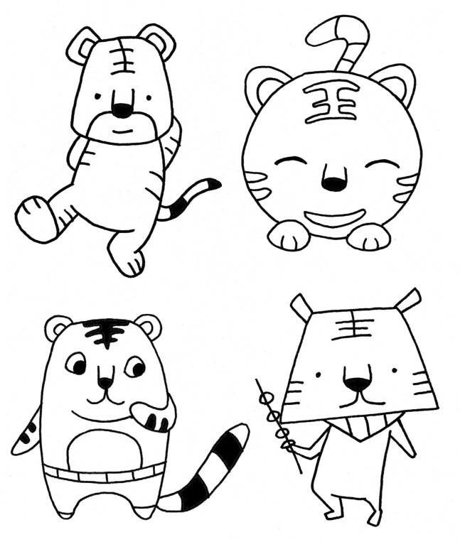 老虎简笔画