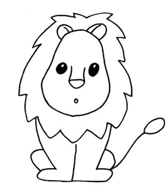 狮子简笔画