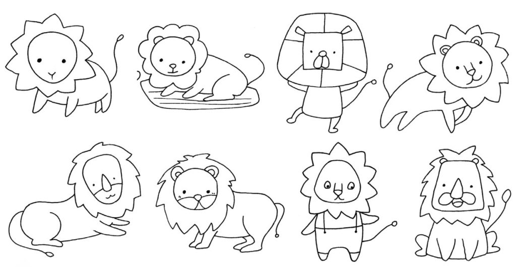 狮子简笔画