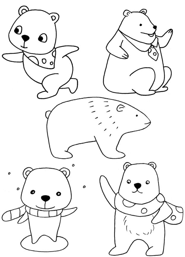 北极熊简笔画