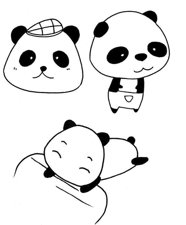 大熊猫简笔画