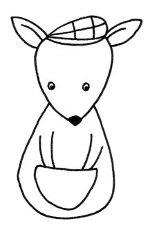 袋鼠简笔画