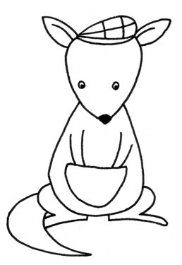 袋鼠简笔画