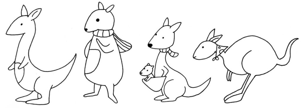 袋鼠简笔画