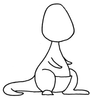 袋鼠简笔画