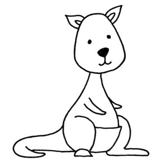 袋鼠简笔画