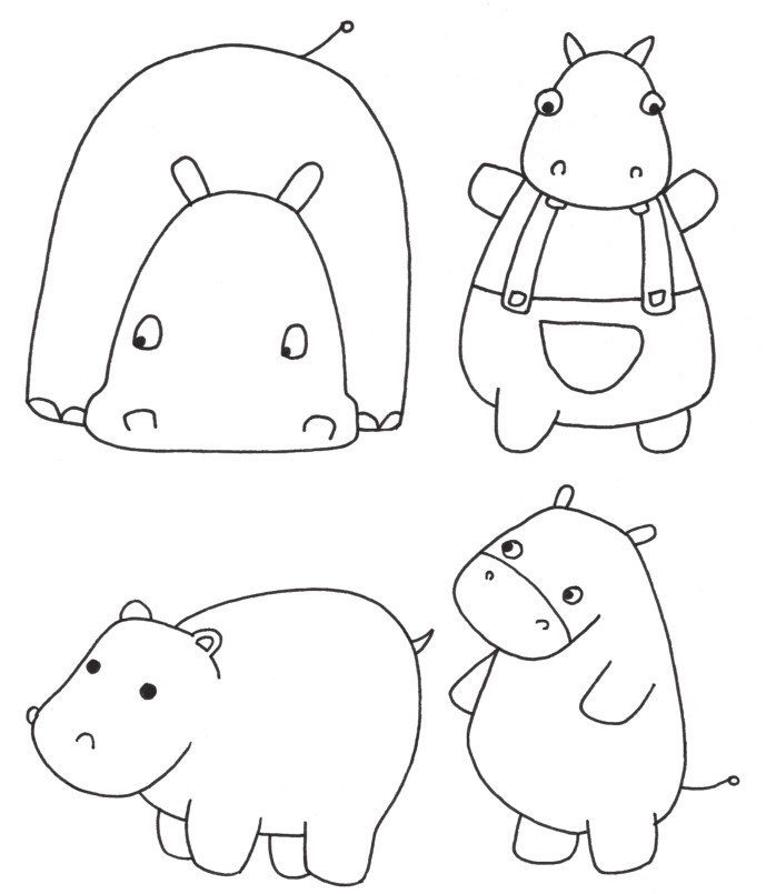 河马简笔画