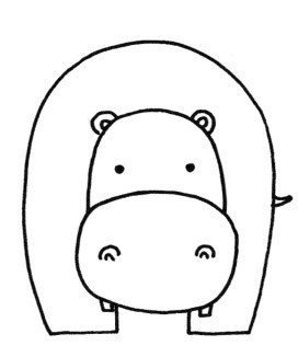 河马简笔画
