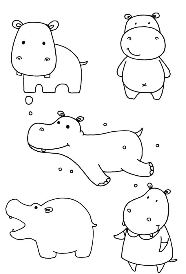 河马简笔画