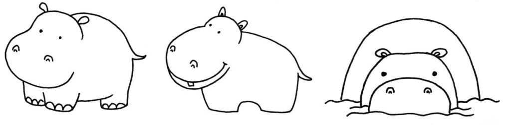 河马简笔画